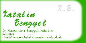 katalin bengyel business card